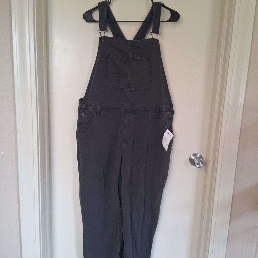 Sonoma Goods for Life Washed Black Denim Overalls XL Worwear Garden Chore